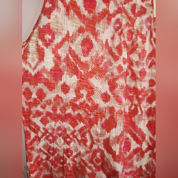 CHICO’S Ikat Pleated Tank Top, size 2 - Picture 2 of 8